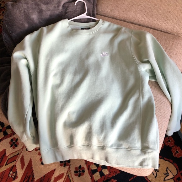 mint green nike crewneck